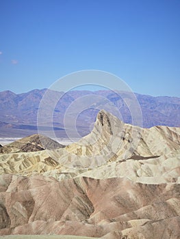 Dessert sand dunes mountains on a clear day