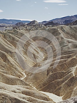 Dessert sand dunes mountains top view