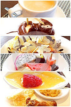 Dessert set in restaurants photo