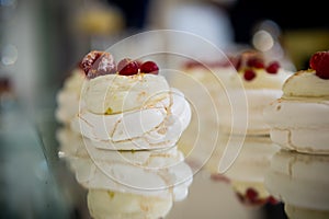 Dessert table for a party Candy bar. Rich thematic wedding candy bar, high variety of sweets