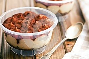 Dessert tiramisu in cup