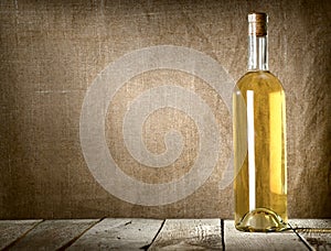 Dessert wine on the canvas