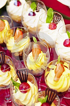 desserts glass