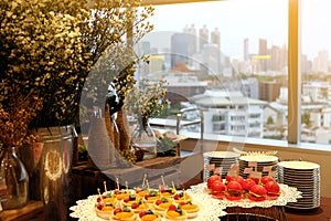 Desserts served as snack during coffee break time