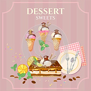 Desserts and sweets cupcake cake ice cream