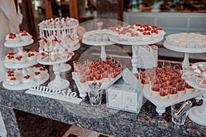 Desserts for a wedding table