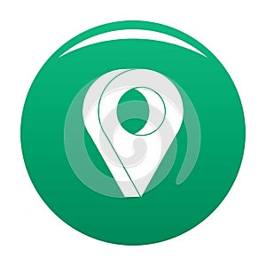 Destination icon vector green