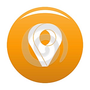 Destination icon vector orange