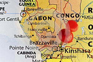 Destination map Brazzaville capital of Congo