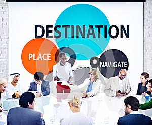 Destination Navigate Exploration Place Travel Concept