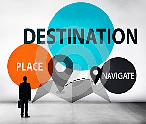 Destination Navigate Exploration Place Travel Concept photo