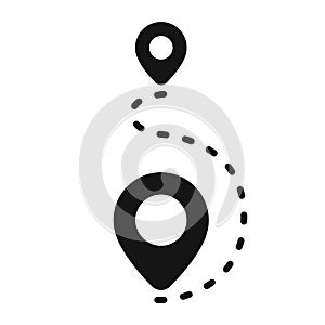 Destination route pin icon