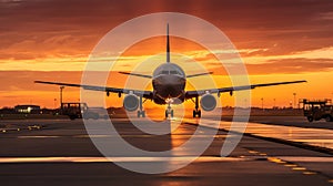 destination sunset airport background