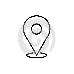 Destination vector icon. Map pin icon