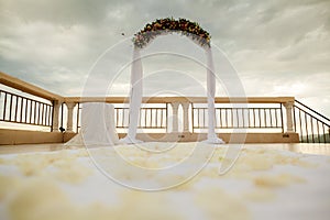 Destination wedding arch
