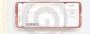 Destination Wedding Pass Vector