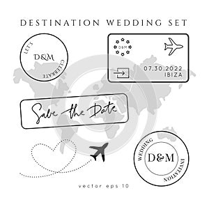 Destination Wedding Pass Vector