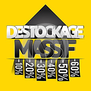 Destockage: french translation for destocking banner