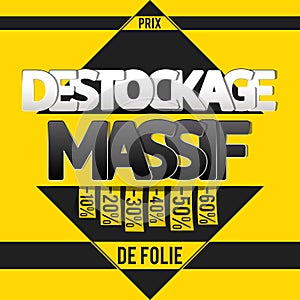 Destockage: french translation for destocking banner