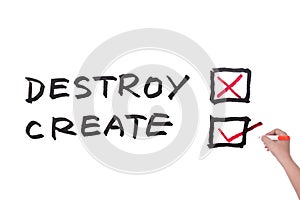 Destroy or Create photo