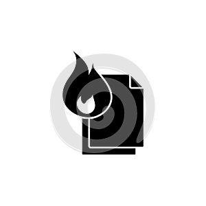 destroy file documents icon. Element of cybersecurity icon for mobile concept and web apps. Glyph style destroy file documents