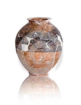 Destroyed ancient amphoras