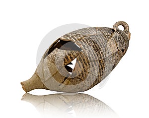 Destroyed ancient amphoras