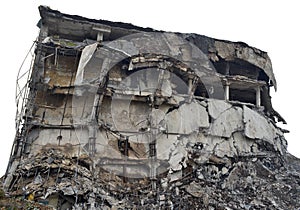 The destroyed building