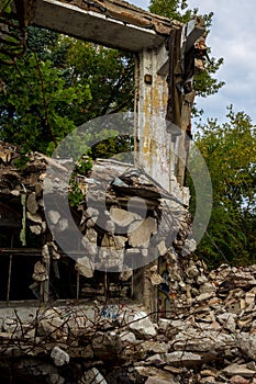 Destroyed building, can be used as demolition, earthquake, bomb, terrorist attac