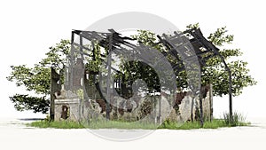 Destroyed building - ruin photo