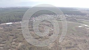 Destroyed buildings after an airstrike. City of Irpin.