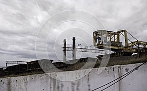 Destroyed buildings of the workshop of the Azovstal plant in Mariupol Ukraine