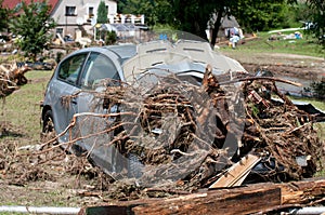 Destroyed car