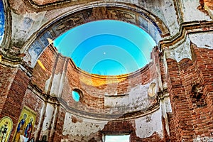 Destroyed Dome of the church of St. Nicholas