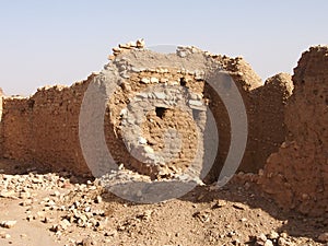 The destroyed dwellings of berbers