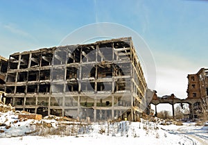 The destroyed factory 6