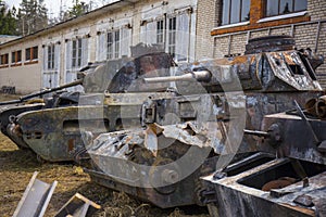 Destroyed german old tanks