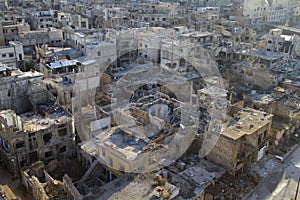 Destroyed Homs centre, Syria photo