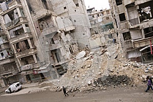 Destroyed hospital building Aleppo.