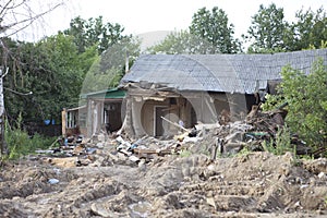 Destroyed house