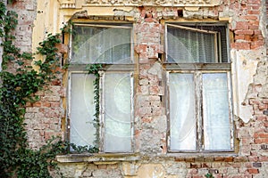 Destroyed house as war aftermath in Lipik, Croatia