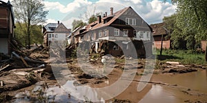 Destroyed Houses After Big Flood