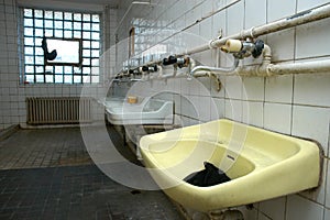 Destroyed lavatory photo