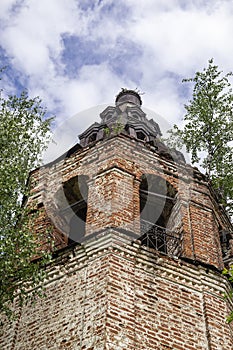 The destroyed Orthodox church