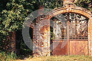 The destroyed Orthodox church, the village of Stupino, Nizhny Novgorod province, Russia.