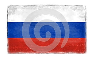 Destroyed Russian flag