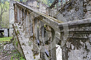Destroyed stairs in Abkhazia