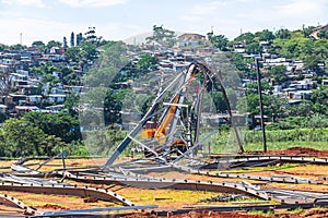 Destroyed Steel Collapsed Building Structure