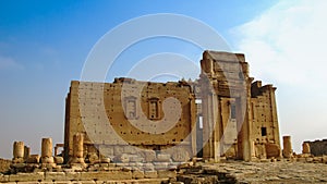 Destroyed temple of Baal in Palmyra, Syria, Eliminated by ISIS photo