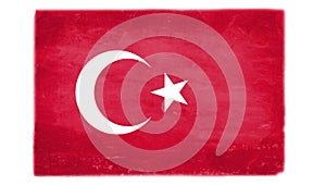 Destroyed Turkish flag